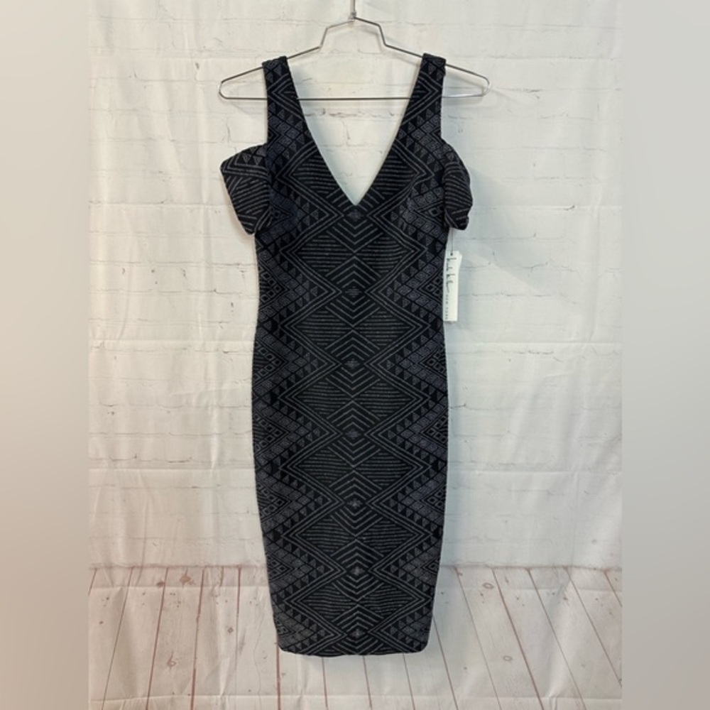 Nicole Miller Cold Shoulder Beaded Dress size 6 NWT